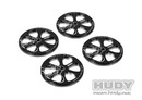 ALU SET-UP WHEEL FOR 1/10 RUBBER TIRES (4) DY109370