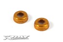 ALU CAP FOR XRAY SHOCK BODY #308322 - ORANGE (2) XR308327-O