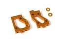 ALU RADIO PLATE MOUNTS (L+R) - SWISS 7075 T6 - ORANGE XR336231-O