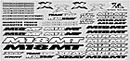 XRAY M18MT STICKER FOR BODY - WHITE