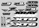 XRAY XT8 STICKER FOR BODY - WHITE