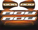 XRAY XB808 WING STICKER - DIE-CUT - BLACK XR397357