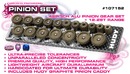 SET OF 18 ALU PINIONS 48P WITH CADDY 12T ~ 29T