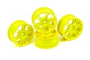 HUDY 24 MM WHEELS STARBURST - YELLOW (4)