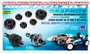 GRAPHITE GEAR DIFF BEVEL & SATELLITE GEARS (2+4) - LOW