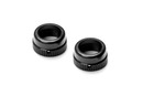 ALU SHOCK CAP-NUT WITH VENT HOLE - BLACK (2)