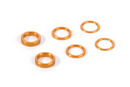 SET OF ALU SHIMS 6.37x8.4MM (0.5MM, 1.0MM, 2.0MM) - ORANGE