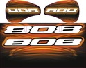 XRAY XB808 WING STICKER - DIE-CUT - BLACK